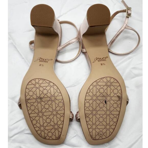 Jewel Badgley Mischka Charlee Satin Block Heel Pumps Size 8.5 - Picture 10 of 12